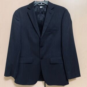 Perry Ellis Portfolio Men's 36S Pinstripe 2-Button Gray Wool Blazer Suit Jacket